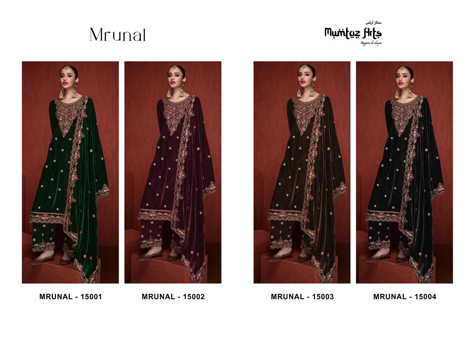 Mrunal By Mumtaz Art Heavy Velvet Wedding Salwar Suits